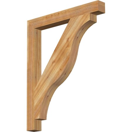 Ekena Millwork Funston Block Rough Sawn Bracket, Western Red Cedar, 4"W x 36"D x 44"H BKT04X36X44FST05RWR
